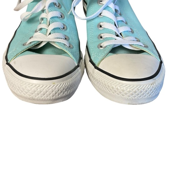 Converse Blue and White Canvas Sneakers with Rubber Toe Cap - Picture 6 of 8